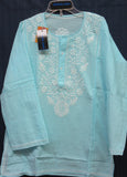 Blouse 7371 Cotton Voile Hand Embroidered Kurti Tunic Top Blouse
