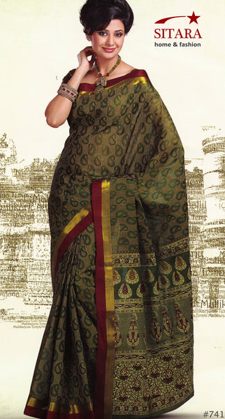 Saree Green Pattu Silk