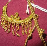 Nath 7443 Golden Nose Ring Indian Traditional Jewelry Shieno Sarees