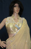 Choli 7451 Golden Neck Patti Choli Saree Blouse Shieno Sarees