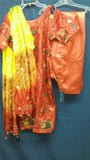Suit 7454 Rust Orange Net Satin Inner Patyala Salwar Kameez Dupatta