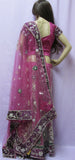 Lehenga 7457 Fuchsia Net Indian Bridal Wear Medium Lehenga Choli