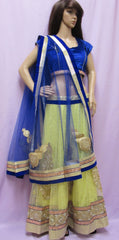 Lehenga 7459 Yellow Net Indian Bridal Party Wear Medium Lehenga Choli
