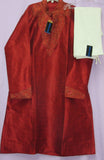 Men's 7493 Red Party Wear Kurta Pajama Set Medium Large Size Shieno Sarees