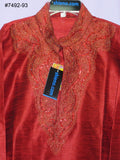 Men's 7493 Red Party Wear Kurta Pajama Set Medium Large Size Shieno Sarees