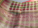 Saree 749 Green Indian Pattu Silk Tussur Sari Shieno Sarees