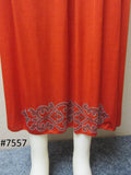 Skirt 6927557 Red Polyester Jersey Straight Long Trendy Skirt