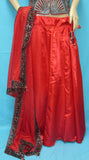 Lehenga 7557 Red Silk Lehenga Choli Indian Cocktail Bridal Wear Shieno Sarees