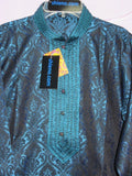 Men's 7625 Blue Kameez Kurta Pajama 2 Pieces Set Shieno Sarees