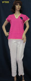 Pants 7810 Spun Silk Ankle Length Straight Pencil Trouser Palazzo Pants