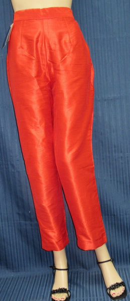 Trouser 7668 Red Tussar Pencil Pant Career Wear