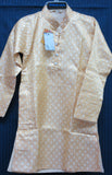 Boy’s 7701 Ivory Gold Kurta Pajama Dupatta Bollywood Party Wear Shieno Sarees