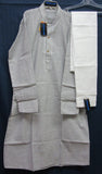 Men's 7706 Gray Kameez Kurta Pajama 2 Pieces Set Shieno Sarees