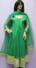 Anarkali 7806 Green Net Maskali Suit Women  XL Size Shieno Sarees