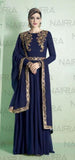 Suit 7735 Dark Blue Georgette Salwar Kameez Dupatta Large Size Party Wear Dress