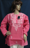 Blouse 7781 Cotton Voile Kurti Tunic Shirt Hand Craft Career Wear Shieno Sarees