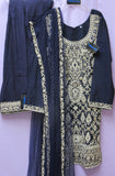 Suit 7791 Blue Tussar Trousseau Salwar Kameez Dupatta M Bridal Wear Dress
