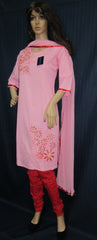 Churidar 7803 Pink Red Traditional Indian 3 Piece Suit