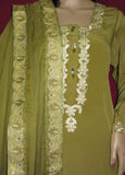 Suit 8013 Olive Green Salwar Kameez Dupatta Large Size Shieno Sarees