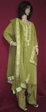 Suit 8013 Olive Green Salwar Kameez Dupatta Large Size Shieno Sarees