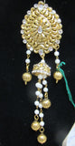 Jooda 7861 Gold Jhumki Pearls Hair Gear Indian Customary Jewelry Shieno Sarees