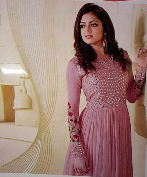 Drashti Dhami Georgette Anarkali Salwar Suit | Designer anarkali, Pink  anarkali suits, Anarkali suits online shopping