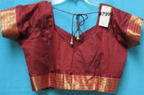 Choli 7990 Maroon Silk Medium Size Designer Banarsi Choli Saree Blouse