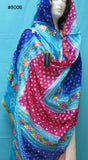 Scarf 8007 Rajhistan Bandhni Silk Georgeete Dupatta Chunni Shieno Sarees