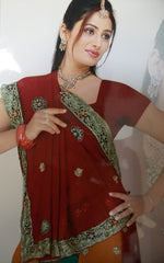 Dupatta 804 Bridal Red Georgette Designer Indian Wedding Chunni