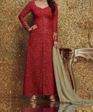 Suit 8067 Georgette Embroidered Churidar Salwar Long Kameez Dupatta