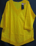 Blouse 8137 White Cotton Designer Large Size Kurti Tunic Shirt Indian Shieno Sarees