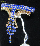 Saree Pin 8214 Indian Sari Crystal Zircon Brooch Pin