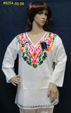 Blouse 8259 Cambric White Color Career Wear Kurti Tunic Top