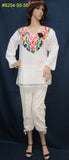 Blouse 8259 Cambric White Color Career Wear Kurti Tunic Top
