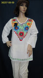 Blouse 8259 Cambric White Color Career Wear Kurti Tunic Top