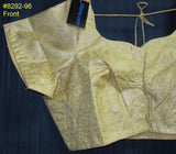 Choli 8369 Gold Brocade Plus Size Large 42 to 58 Choli Saree Blouse