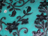 Saree 836 Turquoise Chiffon Party Wear Sari Shieno Sarees
