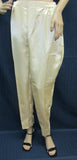 Pants 8415 Raw Silk Straight Trouser Pants Pearls Decorated