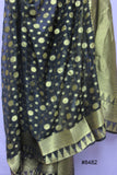 Scarff 8484 Banarsi Georgette Gold Zari Detail  Dupatta Chunni Shawl