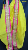 Scarff 8493 Cotton Solid Colors Gold Trim Dupatta Chunni Shawl