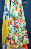 Saree 8525 Yellow Georgette, Printed Silver embellished Sari Shieno Sarees
