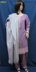 Pakistani 8527 Plum Winter Salwar Kameez Dupatta Suit Large Size
