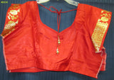 Saree 8538 Banarsi Silk Golden Zari Cocktail Saree Semi Stitched Blouse