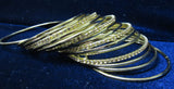 Bangles 8648 Golden Indian Set of Kadra and Bangles