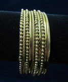 Bangles 8650 Golden Indian Set of Kadra and Bangles