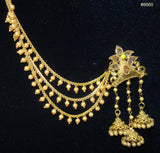 Earrings 8660 Gold Tone Stringed Pearls 3 Hangings 3 Jhumkis Earrings