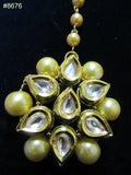 Tikka 8676 Gold Tone encrusted Crystal Stones and Pearls