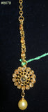 Tikka 8678 Gold encrusted Golden Stones with Hanging Pearl