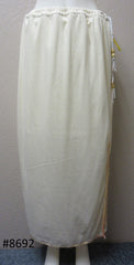 Skirt 6928692 Ivory Cotton Jersey Straight Long Trendy Skirt
