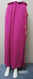 Skirt 6928693 Pink Cotton Jersey Straight Long Trendy Skirt